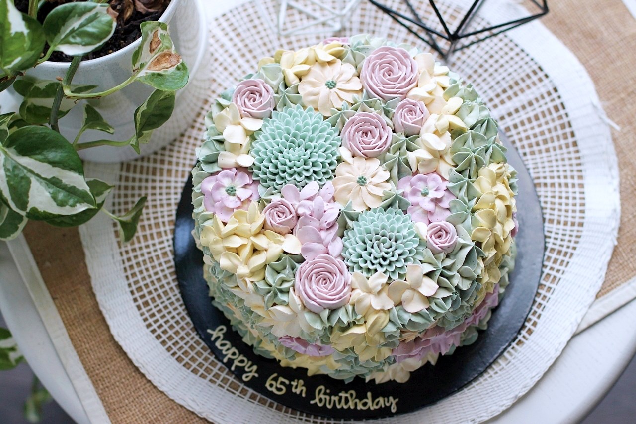 Buttercream Flower Garden Cake – Rollpublic